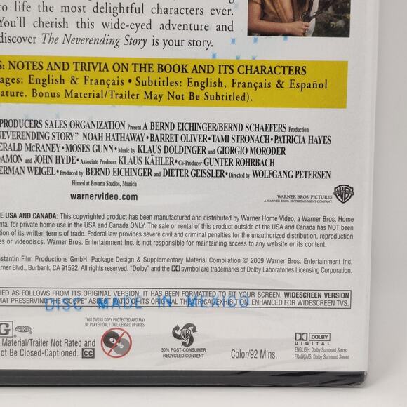 The NeverEnding Story DVD 1984 Widescreen Edition Klaus Doldinger NEW SEALED - Picture 7 of 9